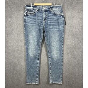 True Religion Jeans Mens 38 X 32 Blue‎ Geno Relaxed Slim Light Mellow Wash